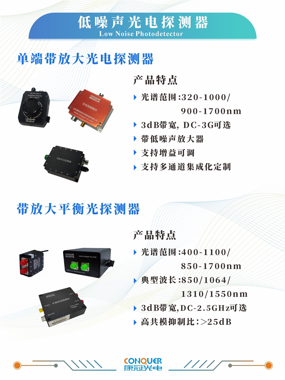 低噪声光电探测器海报图 低噪声光电探测器海报图