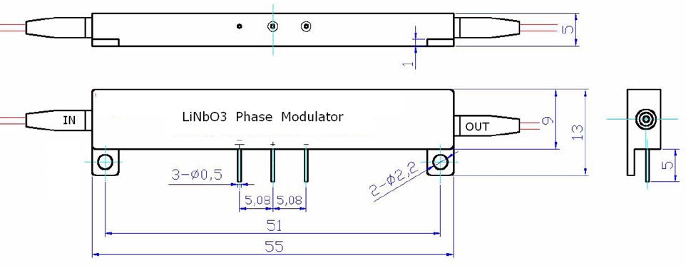 KG-PM-10-300M相位调制器封装图